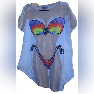 Sexy Bikini Halloween Costume with Blonde Wig Styled w/ Braids & Beads Included